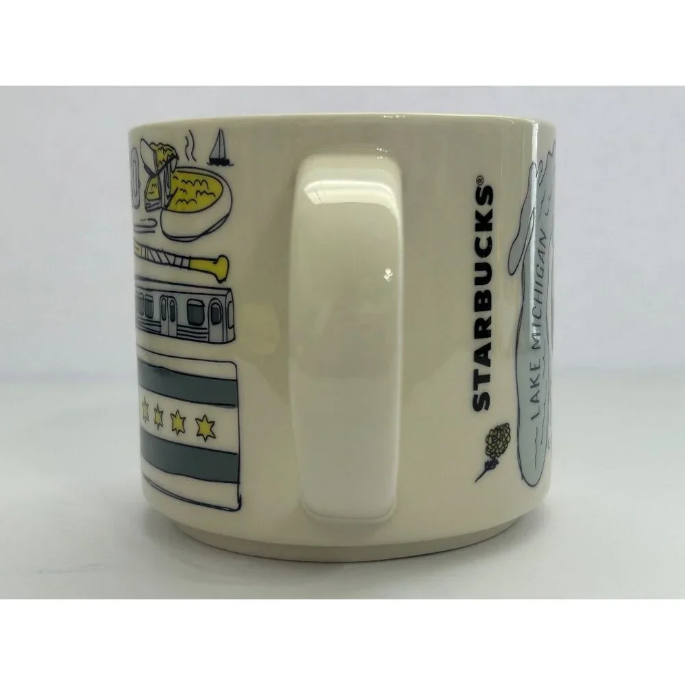 Starbucks CHICAGO Been There Series Coffee Mug Lake Michigan Windy City Pizza - Picture 4 of 6